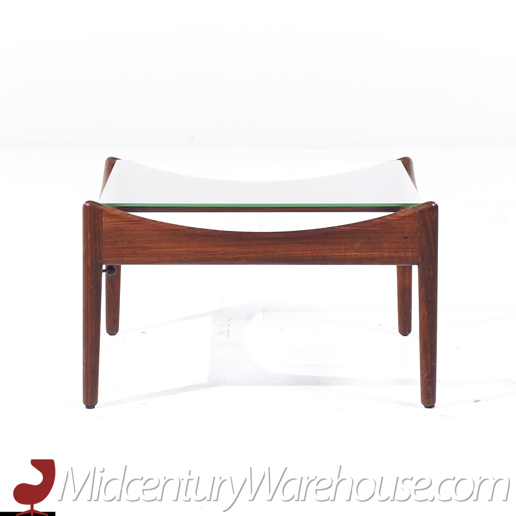 Kristian Solmer Vedel Modus Mid Century Rosewood and Glass Side Table