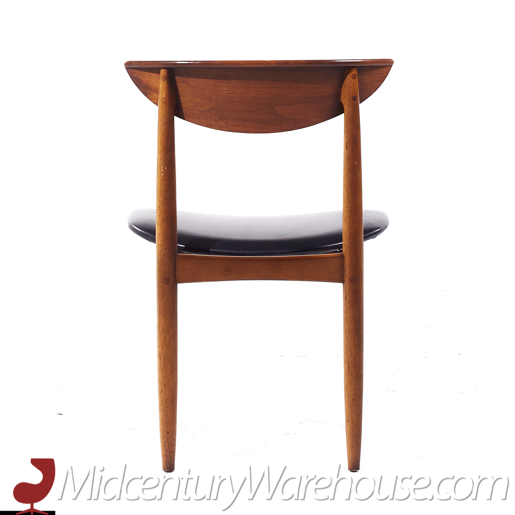 Lane Perception Mid Century Walnut Dining Chairs - Set of 6