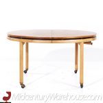 Michael Taylor for Baker Mid Century Expanding Dining Table with 3 Leaves