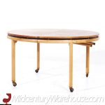 Michael Taylor for Baker Mid Century Expanding Dining Table with 3 Leaves