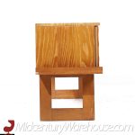 Paul Laszlo for Brown Saltman Mid Century Basket Weave Bleached Oak Desk