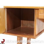 Paul Laszlo for Brown Saltman Mid Century Basket Weave Bleached Oak Desk