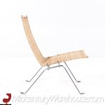 Poul Kjaerholm for Fritz Hansen Pk22 Mid Century Wicker and Steel Lounge Chairs - Pair