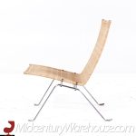 Poul Kjaerholm for Fritz Hansen Pk22 Mid Century Wicker and Steel Lounge Chairs - Pair