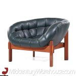 R Huber Mid Century Tufted Teak Lounge Chair