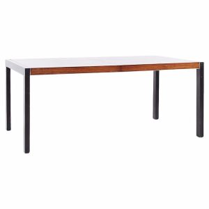 Robert Baron for Glenn of California Mid Century Rosewood Expanding Parsons Dining Table with 2 Leaves