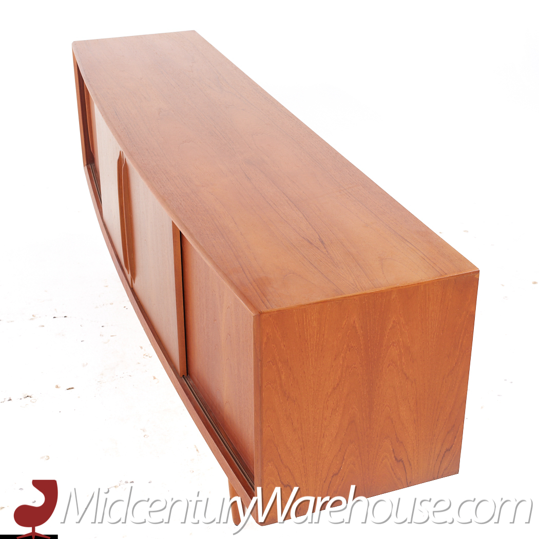 Svend Madsen Mid Century Danish Teak Curved Front Credenza