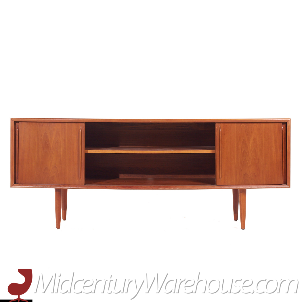 Svend Madsen Mid Century Danish Teak Curved Front Credenza