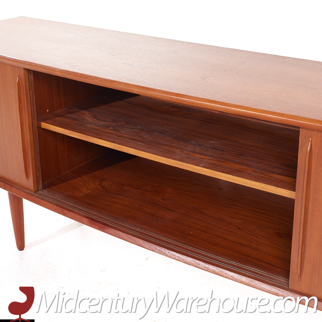 Svend Madsen Mid Century Danish Teak Curved Front Credenza