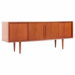 Svend Madsen Mid Century Danish Teak Curved Front Credenza