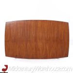 Young Manufacturing Mid Century Walnut Expanding Dining Table with 2 Leaves