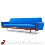 Adrian Pearsall Style Mid Century Walnut Gondola Sofa