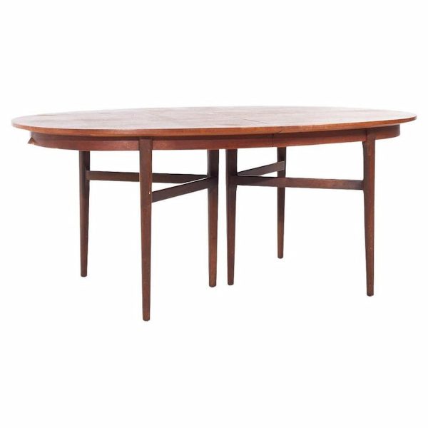 Arne Vodder for Sibast Mid Century Danish Teak Expanding Dining Table with 2 Leaves