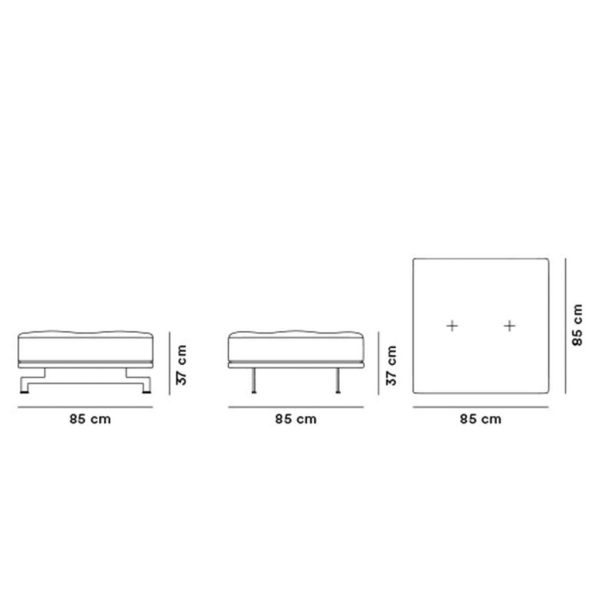 Delphi Elements - Ottoman 85 by Hannes Wettstein for Fredericia