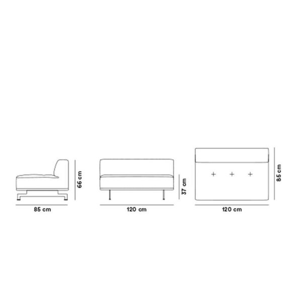 Delphi Elements - Seat Module 120 by Hannes Wettstein for Fredericia