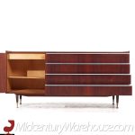 Edmond Spence Mid Century Walnut and Aluminum Credenza