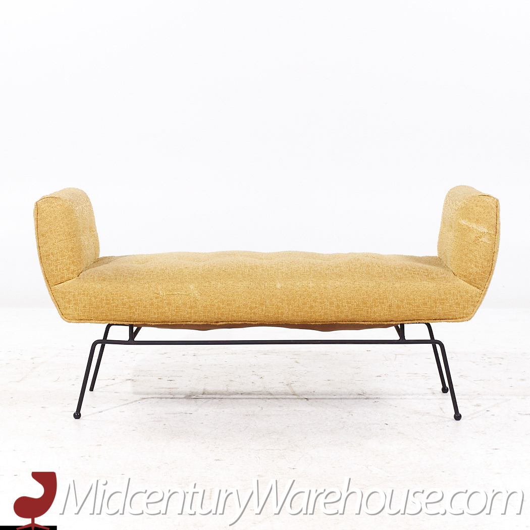 Frederick Weinberg Style Mid Century Iron Bench