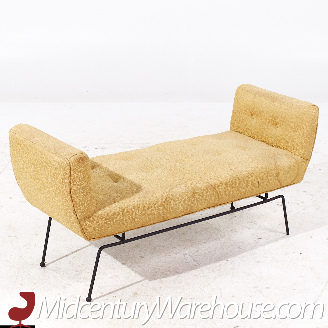 Frederick Weinberg Style Mid Century Iron Bench