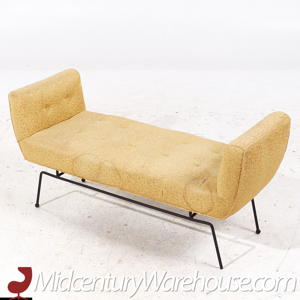 Frederick Weinberg Style Mid Century Iron Bench