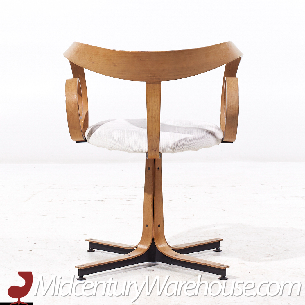 George Mulhauser for Plycraft Mid Century Walnut Sultana Swivel Chairs - Set of 4