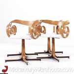 George Mulhauser for Plycraft Mid Century Walnut Sultana Swivel Chairs - Set of 4