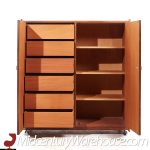 Intercontinental Design Mid Century Rosewood and Chrome Armoire Dresser