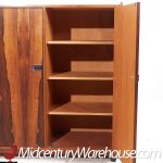 Intercontinental Design Mid Century Rosewood and Chrome Armoire Dresser