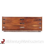 Intercontinental Design Rosewood and Chrome Lowboy Dresser