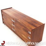 Intercontinental Design Rosewood and Chrome Lowboy Dresser