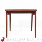 Jens Risom Mid Century Walnut Hidden Leaf Expanding Dining Table with 2 Leaves