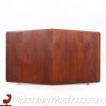 Jens Risom Mid Century Walnut Hidden Leaf Expanding Dining Table with 2 Leaves