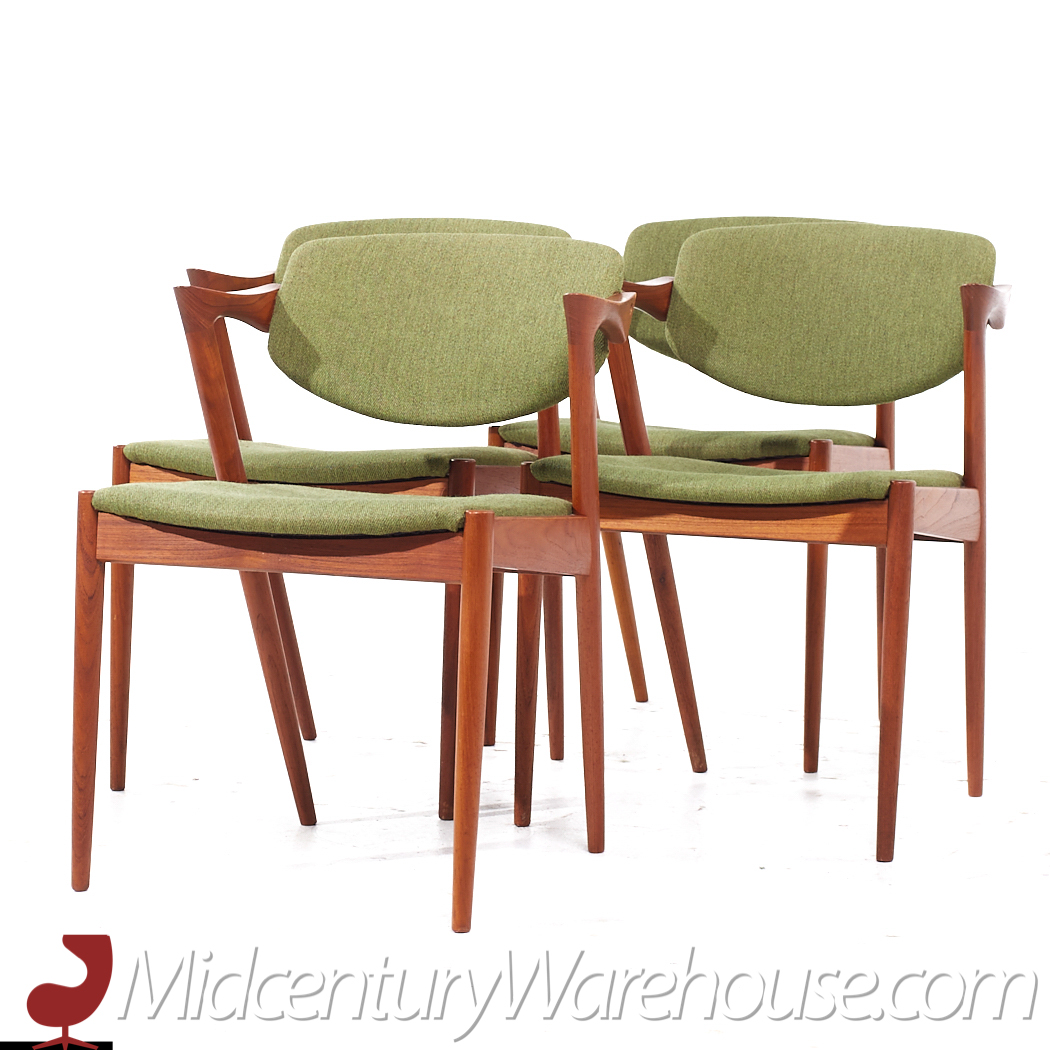 Kai Kristiansen Mid Century Danish Teak Z Dining Chairs - Set of 4