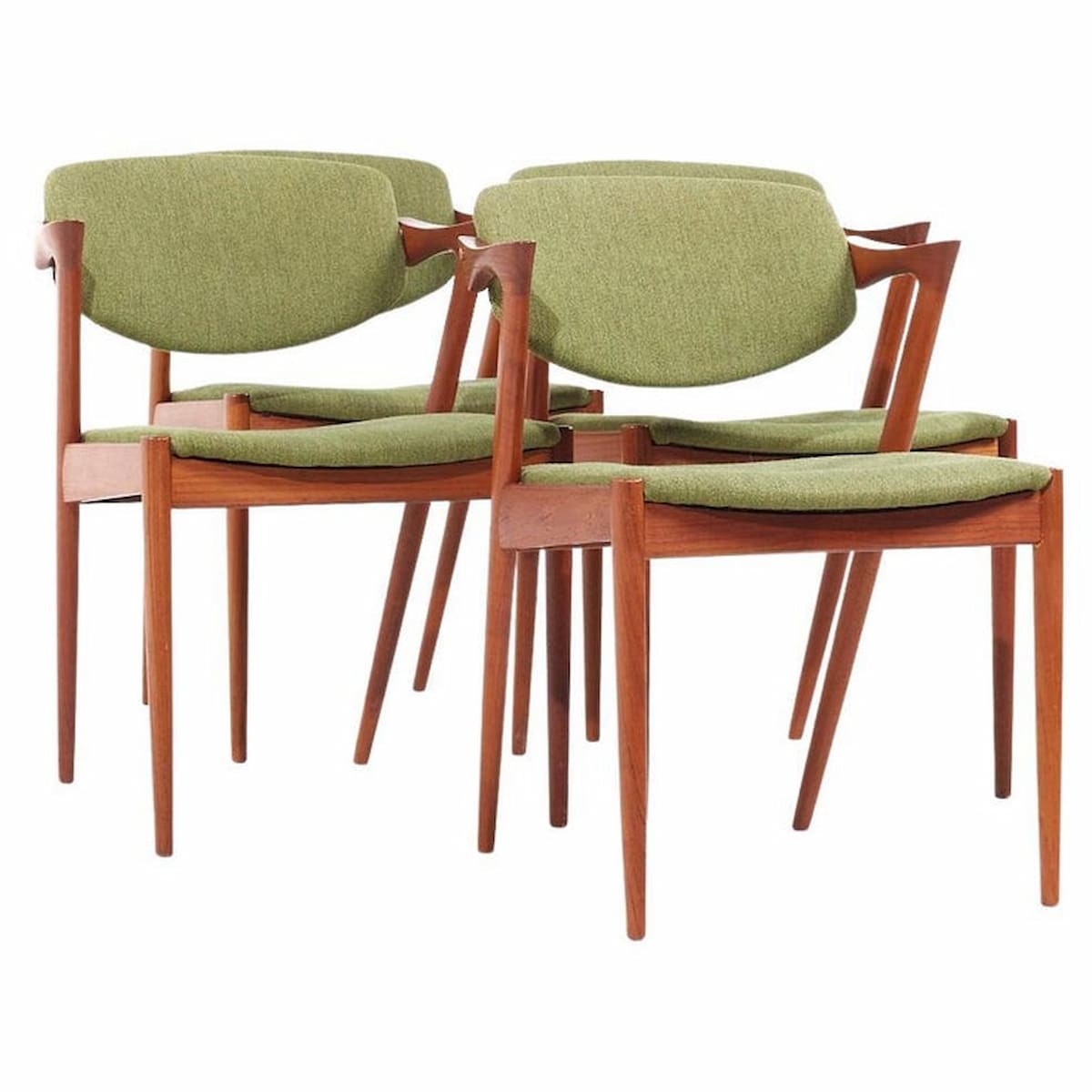 Kai Kristiansen Mid Century Danish Teak Z Dining Chairs - Set of 4