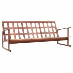 Kofod Larsen for Selig Mid Century Danish Walnut Sled Leg Sofa