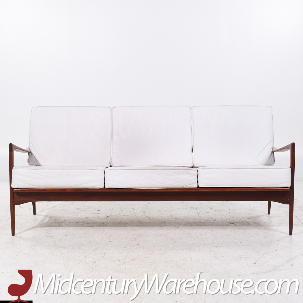 Kofod Larsen for Selig Mid Century Danish Walnut Sofa