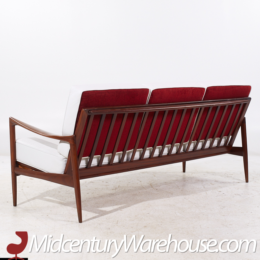 Kofod Larsen for Selig Mid Century Danish Walnut Sofa