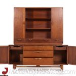 Lane Perception Mid Century Walnut Credenza and Hutch