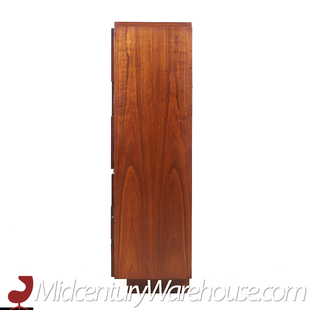 Lane Staccato Mid Century Brutalist Walnut Armoire