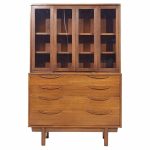 Lawrence Peabody for Nemschoff Mid Century Walnut Credenza and Hutch