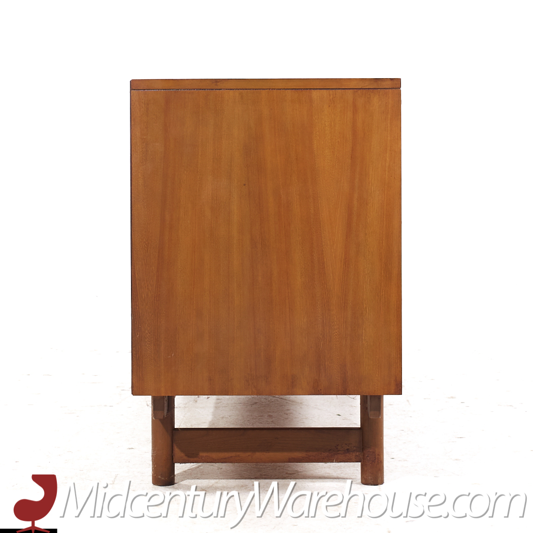 Lawrence Peabody for Nemschoff Walnut and Cane Credenza and Hutch