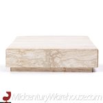 Mid Century Italian Marble Plinth Coffee Table