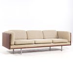 Milo Baughman Style Mid Century Danish Rosewood Case Sofa