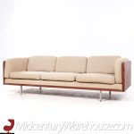 Milo Baughman Style Mid Century Danish Rosewood Case Sofa