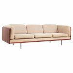 Milo Baughman Style Mid Century Danish Rosewood Case Sofa