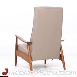 Milo Baughman for Thayer Coggin Mid Century Leather and Walnut Lounge Chair Recliner