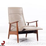 Milo Baughman for Thayer Coggin Leather and Walnut Lounge Chair Recliner - Pair