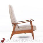 Milo Baughman for Thayer Coggin Mid Century Leather and Walnut Lounge Chair Recliner