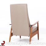 Milo Baughman for Thayer Coggin Leather and Walnut Lounge Chair Recliner - Pair