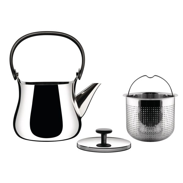 Mirror Polished Stainless Steel Tea Kettle by Naoto Fukasawa for Alessi