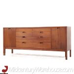 Mount Airy Janus Walnut 14 Drawer Lowboy Dresser